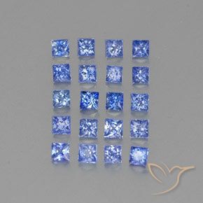 Zaffiro naturale blu da 2,05 ct, quadrato, VVS-VS