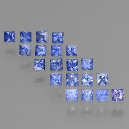 Zaffiro naturale blu da 1,21 ct, quadrato, VVS-VS