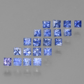 Zaffiro naturale blu da 1,21 ct, quadrato, VVS-VS