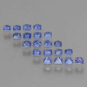 Zaffiro naturale blu da 1,21 ct, quadrato, VVS-VS