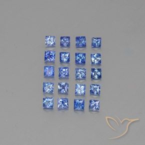 Gemme di Zaffiro Blu scuro medio naturale da 2.13 ct, Quadrato, VVS-VS