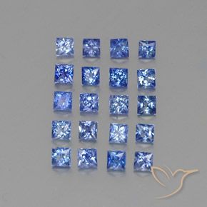 Gemme di Zaffiro Blu scuro medio naturale da 2.13 ct, Quadrato, VVS-VS