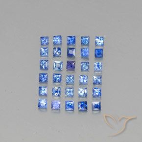 Zaffiro naturale blu da 1,83 ct, quadrato, VVS-VS