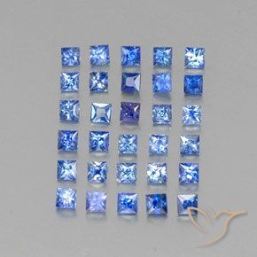 Zaffiro naturale blu da 1,83 ct, quadrato, VVS-VS
