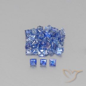 Zaffiro naturale blu da 2,86 ct, quadrato, VVS-VS