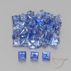 Zaffiro naturale blu da 2,86 ct, quadrato, VVS-VS
