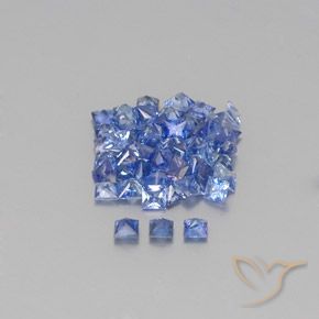 Zaffiro naturale blu da 2,86 ct, quadrato, VVS-VS