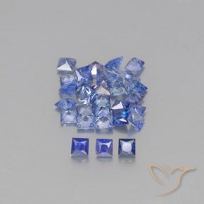 Zaffiro naturale blu da 2,37 ct, quadrato, VVS-VS