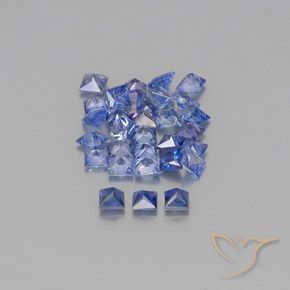 Zaffiro naturale blu da 2,37 ct, quadrato, VVS-VS