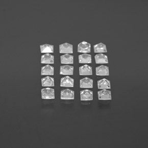 Zaffiro naturale bianco da 1,56 ct, quadrato, VVS-VS