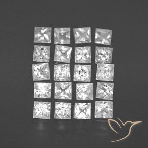 Gemme di Zaffiro Bianco naturale da 1.46 ct, Quadrato, VVS-VS