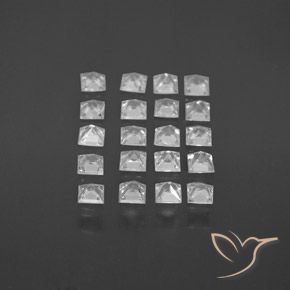Gemme di Zaffiro Bianco naturale da 1.46 ct, Quadrato, VVS-VS