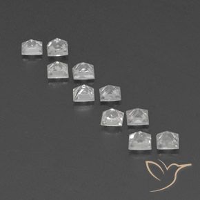 Gemme di Zaffiro Bianco naturale da 1.39 ct, Quadrato, VVS-VS