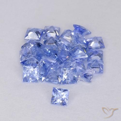 Gemme di Zaffiro Azzurro naturale da 1.82 ct, Quadrato, VVS-VS