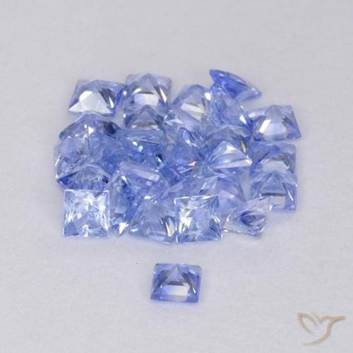 Gemme di Zaffiro Azzurro naturale da 1.82 ct, Quadrato, VVS-VS