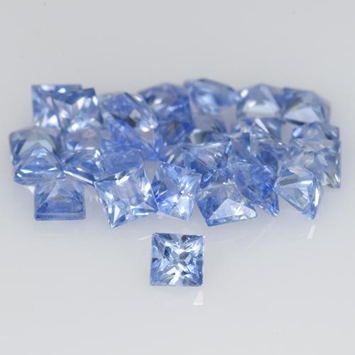 Zaffiro naturale blu da 1,38 ct, quadrato, VVS-VS