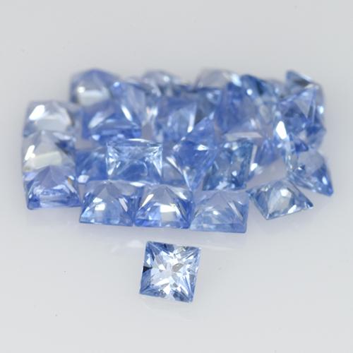 Zaffiro naturale blu da 1,38 ct, quadrato, VVS-VS