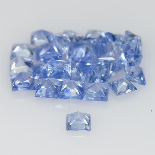 Zaffiro naturale blu da 1,38 ct, quadrato, VVS-VS