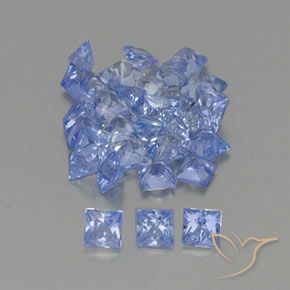 Zaffiro naturale blu da 2,59 ct, quadrato, VVS-VS