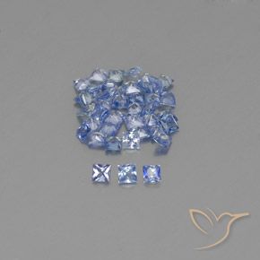 1.95ctw Naturale Blu pastello Zaffiro, Quadrato, VVS-VS