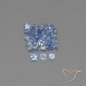 2.70ctw Naturale Blu pastello Zaffiro, Quadrato, VVS-VS