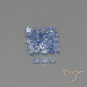 Gemme di Zaffiro Blu pastello naturale da 2.70 ct, Quadrato, VVS-VS