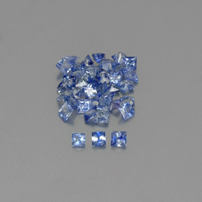 Zaffiro naturale blu da 2,74 ct, quadrato, VVS-VS