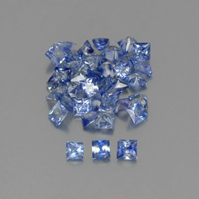 Zaffiro naturale blu da 2,74 ct, quadrato, VVS-VS