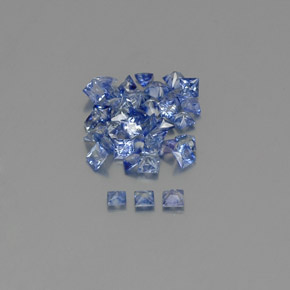 Zaffiro naturale blu da 2,74 ct, quadrato, VVS-VS