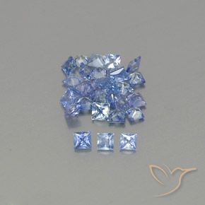 2.19ctw Naturale Blu pastello Zaffiro, Quadrato, VVS-VS