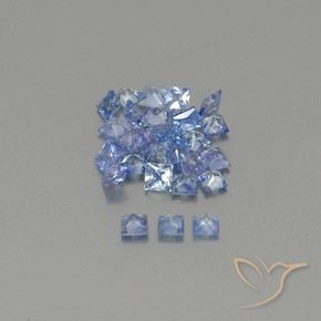 Gemme di Zaffiro Blu pastello naturale da 2.19 ct, Quadrato, VVS-VS