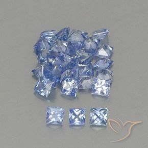 Gemme di Zaffiro Blu pastello naturale da 2.03 ct, Quadrato, VVS-VS