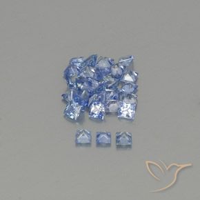 Gemme di Zaffiro Blu pastello naturale da 2.03 ct, Quadrato, VVS-VS
