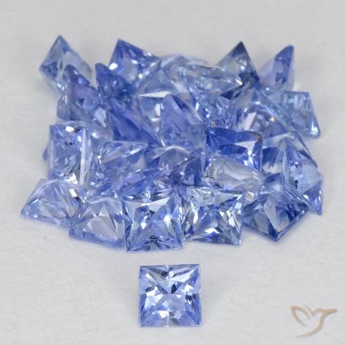 2.47ctw Naturale Blu pastello Zaffiro, Quadrato, VVS-VS