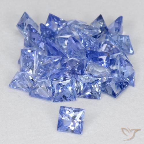 Gemme di Zaffiro Blu pastello naturale da 2.47 ct, Quadrato, VVS-VS