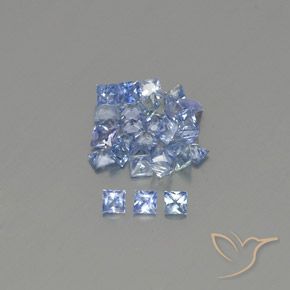 1.88ctw Naturale Blu pastello Zaffiro, Quadrato, VVS-VS