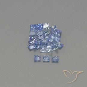 Gemme di Zaffiro Blu pastello naturale da 1.88 ct, Quadrato, VVS-VS
