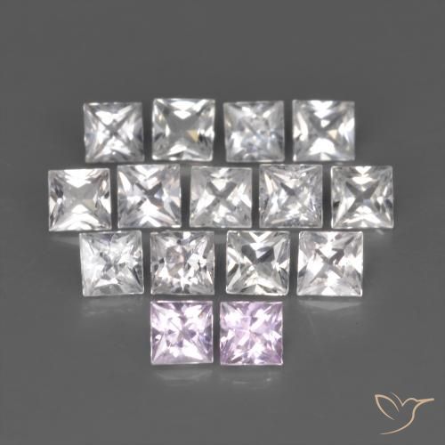 Gemme di Zaffiro Bianco naturale da 1.89 ct, Quadrato, VVS-VS