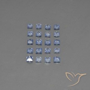 Zaffiro naturale blu da 2,39 ct, quadrato, VVS-VS