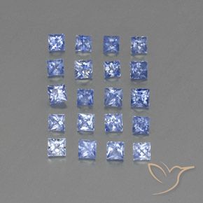 Gemme di Zaffiro Blu pastello naturale da 2.17 ct, Quadrato, VVS-VS