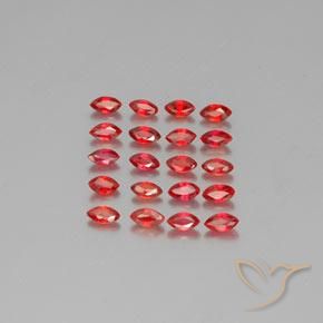 Gemme di Zaffiro Rosso fuoco naturale da 2.35 ct, Taglio marquise, VS-SI