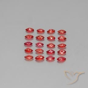 Gemme di Zaffiro Rosso fuoco naturale da 2.35 ct, Taglio marquise, VS-SI