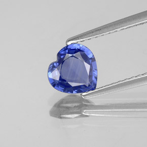 Zaffiro naturale blu da 1,16 ct, a forma di cuore, VVS-VS