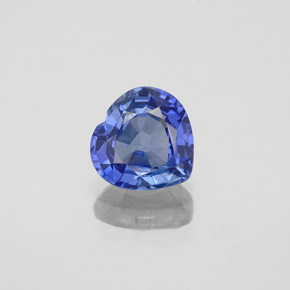 Zaffiro naturale blu da 1,29 ct, a forma di cuore, VVS-VS