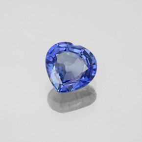 Zaffiro naturale blu da 1,29 ct, a forma di cuore, VVS-VS
