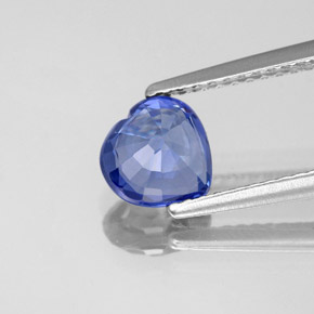 Zaffiro naturale blu da 1,29 ct, a forma di cuore, VVS-VS