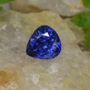 Zaffiro naturale blu da 1,53 ct, taglio a pera, VVS-VS