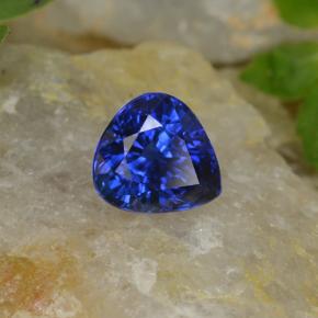 Zaffiro naturale blu da 1,53 ct, taglio a pera, VVS-VS