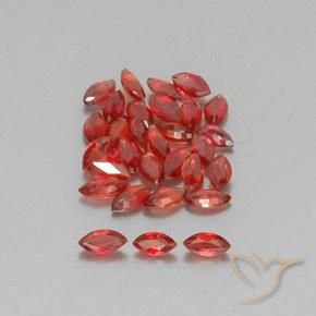 Gemme di Zaffiro Rosso scuro naturale da 2.76 ct, Taglio marquise, VS-SI