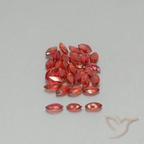 Gemme di Zaffiro Rosso scuro naturale da 2.76 ct, Taglio marquise, VS-SI